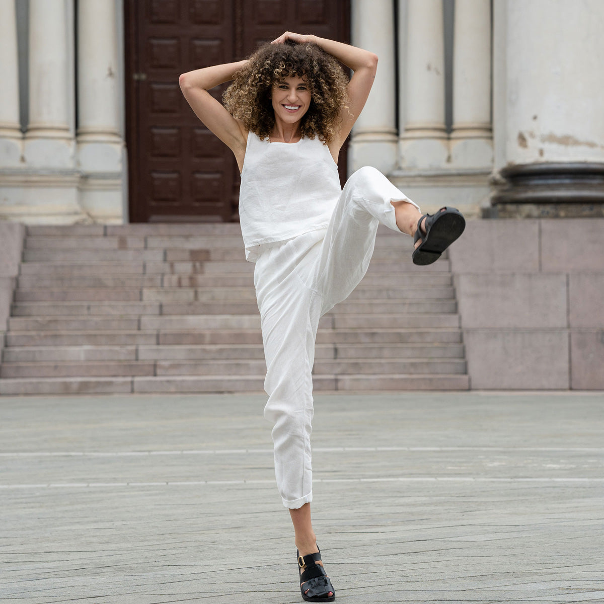 Linen Trousers Dakota Pure White