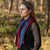 Damhalsduk i merinoull Denim/Royal Cherry
