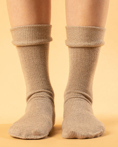 Women&#39;s Socks 2-Pack Black/Creamy beige