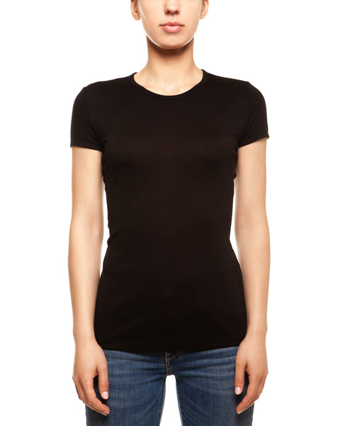 Women&#39;s 160 Merino 2-Piece Set Of Short Sleeve &amp; Bottom Black